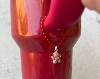 Christmas Gingerbread Man Tumbler Handle Charm