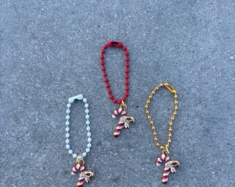 Candy Cane Tumbler Handle Charm – Festive Christmas Cup Accessory