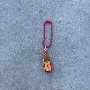 Fireball Tumbler Handle Charm – Fun Mini Bottle Cup Accessory Red
