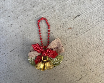 Rustic Christmas Bell Tumbler Charm – Farmhouse Holiday Cup Accessory