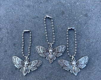 Deadly Damask Silver Moth Stanley Quencher Handle Charm