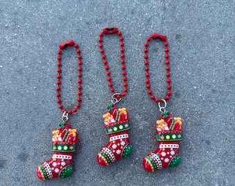 Christmas Stocking Resin Cup Charm – Holiday Tumbler Accessory