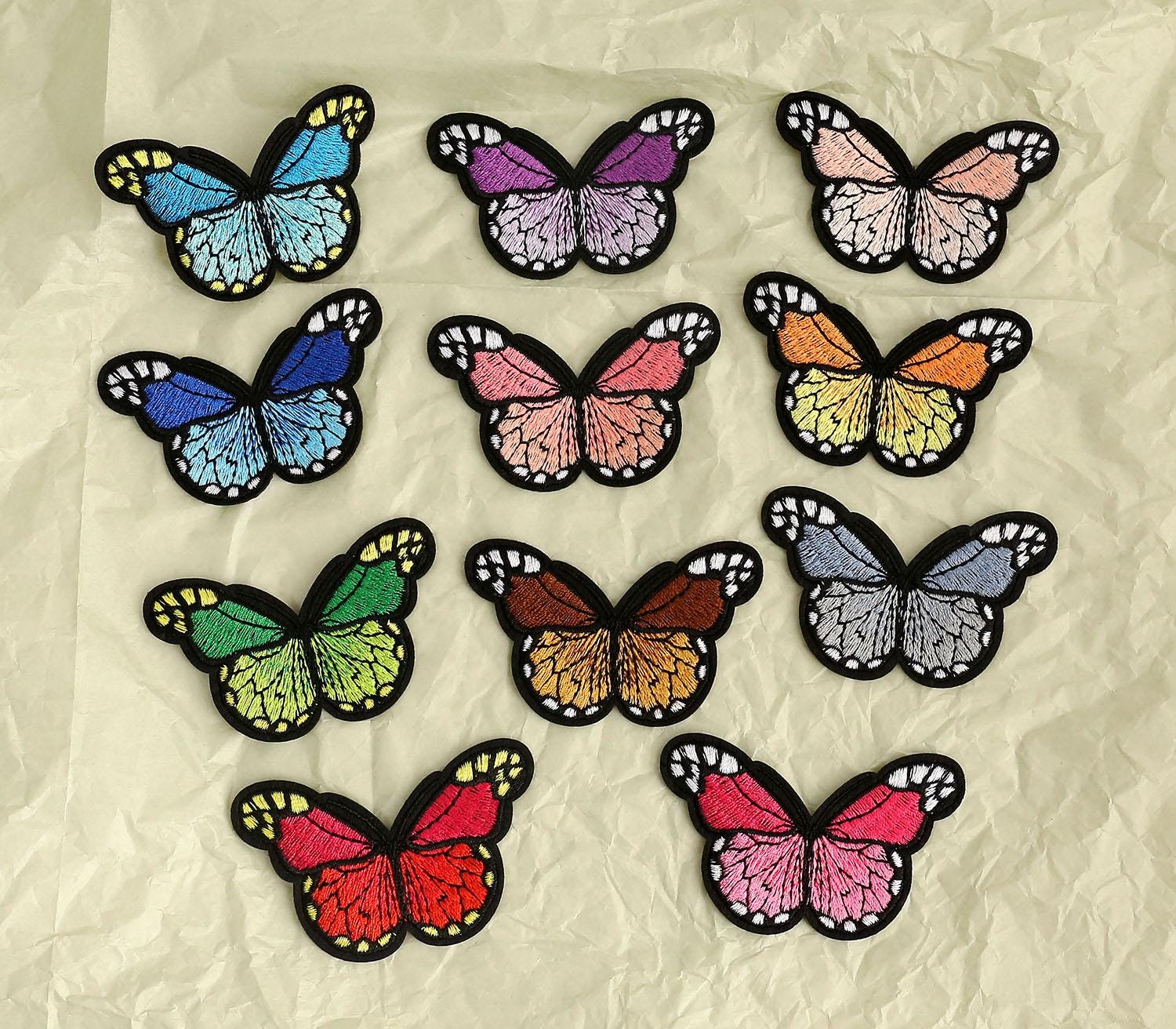 Écusson Thermocollant Fleur Et Papillon Multicolore - 22 X 19.8 Cm - Décorations Pour Vêtements, Robes Et Sacs - 2