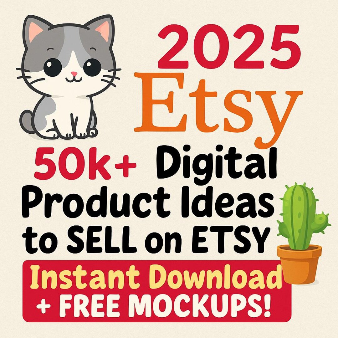 50,000+ Etsy Digital Product Ideas 2025: PDF List & Mockups (instant ...