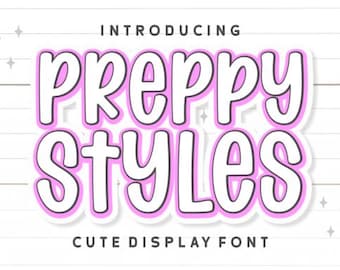 Elegante Schreibschrift: Preppy Style Schrift (Digitaler Download)