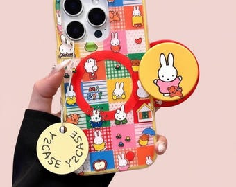 Miffy Rabbit iPhone Case: Shockproof Cover with Ring Stand