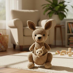 Kangaroo with Baby Crochet Amigurumi Pattern PDF