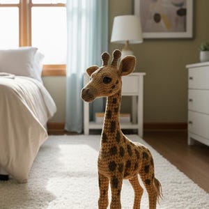 Giraffmönster PDF | DIY med lång plysch | Handledning för virkad gosedjur med lång hals