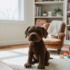 Welpen Häkelanleitung liegender Hund Amigurumi (PDF-Muster)