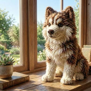Realistic Husky Dog Crochet Pattern PDF • Fluffy Amigurumi Dog Pattern with Fur Tutorial • Lifelike Plush Puppy • Amigurumi Dog image 14