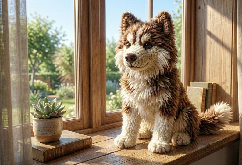 Realistic Husky Dog Crochet Pattern PDF • Fluffy Amigurumi Dog Pattern with Fur Tutorial • Lifelike Plush Puppy • Amigurumi Dog image 14