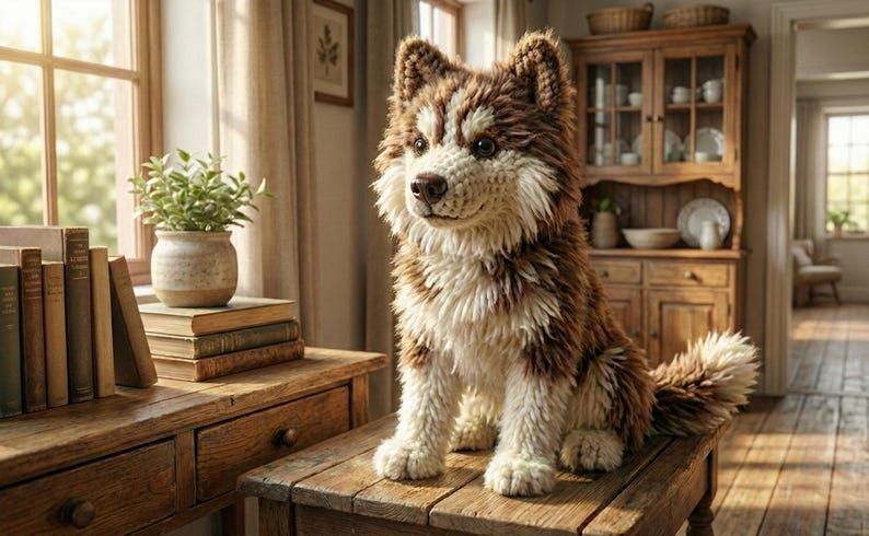 Realistic Husky Dog Crochet Pattern PDF • Fluffy Amigurumi Dog Pattern with Fur Tutorial • Lifelike Plush Puppy • Amigurumi Dog image 20