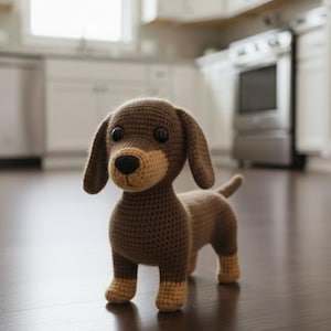 Dachshund Amigurumi Crochet Pattern Sausage Dog Plushie (PDF Pattern)