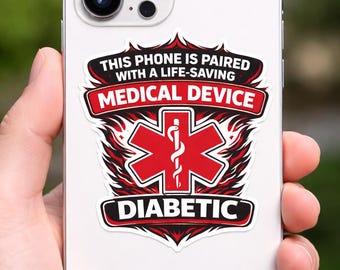 diabetes support stickers, chronic illness, medical device, diabetes awareness sticker, phone decal, type one, type one diabetes