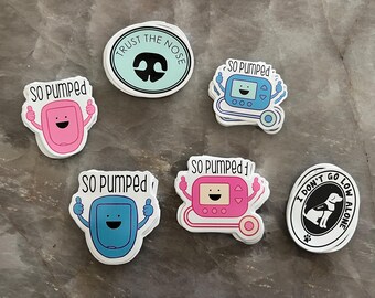 Type 1 Diabetes Awareness Stickers, Service Dog Stickers