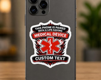 Custom support stickers, chronic illness, medical device, medical sticker, phone decal, diabetes, Custom Medical Alert decal, heart monitor