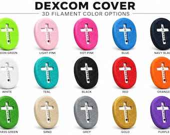 3D Printed Dexcom Cover with Cross | Protective CGM Cover | Christian Diabetes Accessory | Multiple Color Options