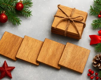 Coasters - Handmade English Oak Coaster Set 4 Pack