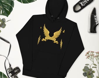 Unisex Cotton Blend Hoodie: Front Pocket, Matching Drawstring