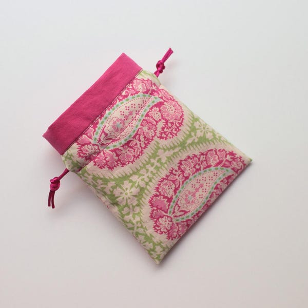 Pink Paisley Pouch, small