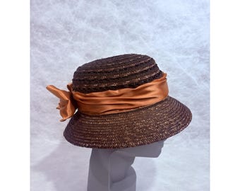 Raffaello Bettini Hat Cloche Womens Medium Wool Bow Studded Made in Italy Retro Raffaello Bettini Hat Cloche Womens Medium Wool Bow Studded  main image 3
