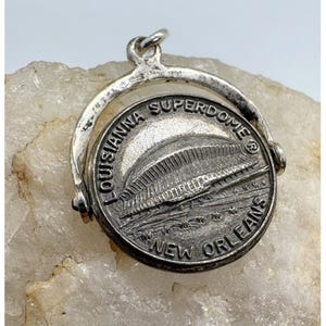 Vintage Sterling Silver Louisiana Superdome Spinner Charm – New Orleans Souvenir
