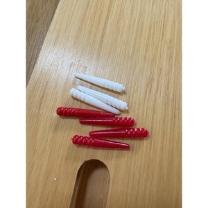 Vintage Bicycle Wooden Cribbage Board 3 Track 7 Pegs Red & White Made in Taiwan image 7