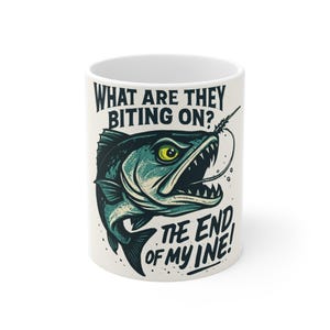 Cosa stanno mordendo? Tazza "La fine della mia lenza" / Arte dei pesci da pesca