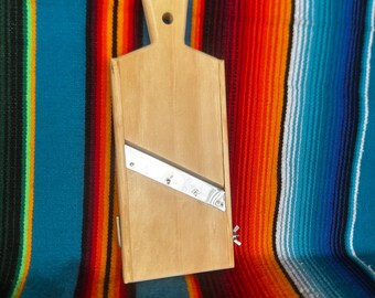 Stainless Steel Blade Wood Mandolin, Product of Mexico, Ralladora de Papa Mexicana hecha de Madera, Dos Tamaños Disponible! Potato Chips