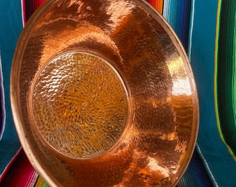 Large Hammered Copper Cazo, Kettlecorn Kettle, Handmade in Santa Clara Michoacan, Caso de Cobre Mexicano Martillado, Copper Cooking Kettle