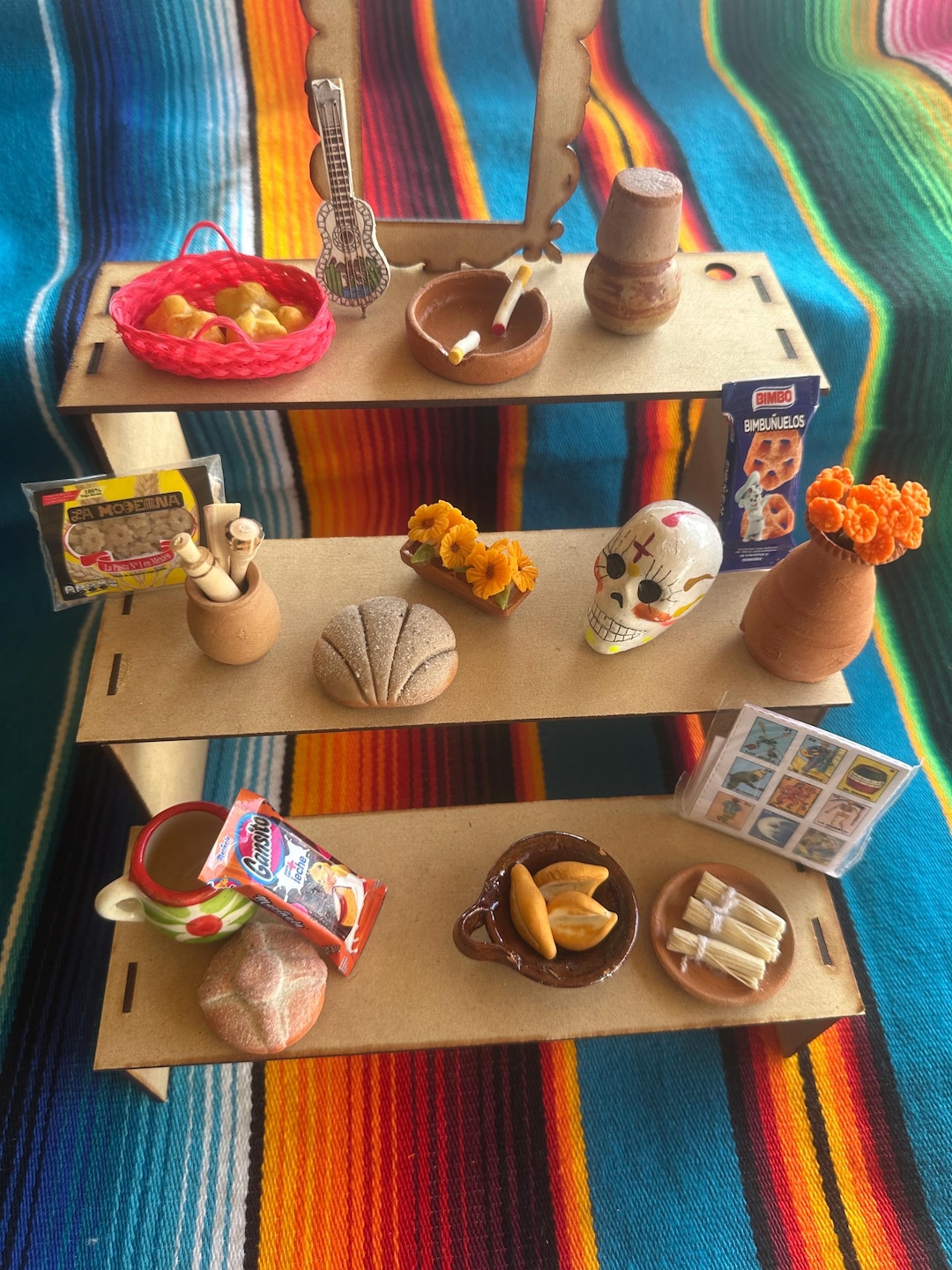 Mini Ofrenda Rug Ofrenda Kit, Day of the Dead Altar With Miniature Pieces - Etsy