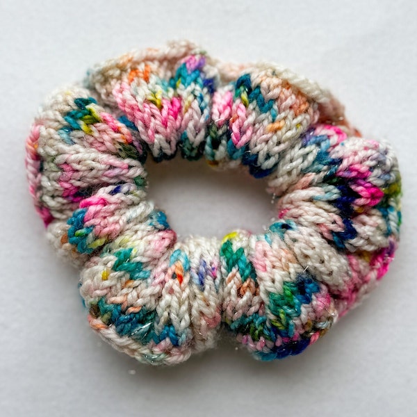 Tie Dye Knit Scrunchie - Confetti