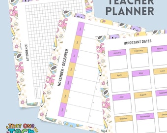 Digitale docentenplanner 2026: bewerkbare lesplannen en organisator (pdf)