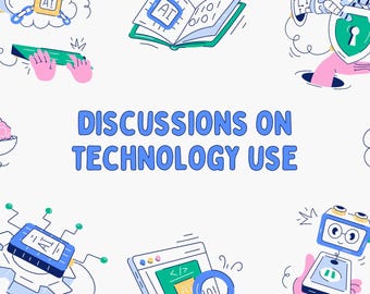 Presentatiesjabloon voor door studenten geleide technologiediscussie | Bewerkbare interactieve digitale les | Technische activiteit in de klas |