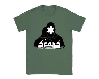 Y2K Graphic Tee: Olive Green Grunge Streetwear Shirt