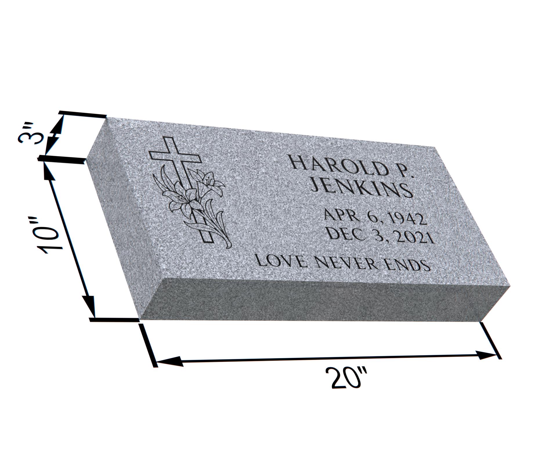 Grabmal Custom Granite Grave Marker, Personalized Cemetery Headstone ...