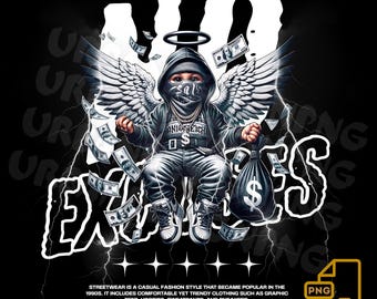 Ángel sin excusas – Arte de alas de dinero de streetwear (Descarga digital)