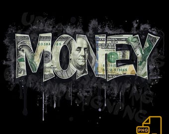 Dinero grafiti PNG: Diseño urbano de dólar (descarga digital)