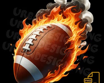 Flammender Fußball, Feuer Sportball Design (Digitaler Download)