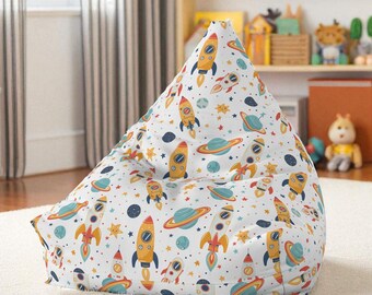 Bean Bag Chair | Kids Space Print | Polyester Cover