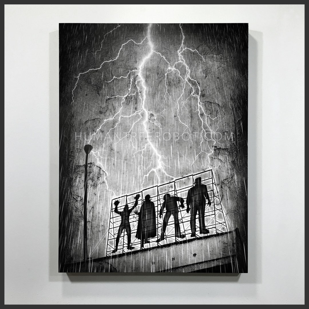 Classic Horror Movie Monsters Wall Art 18x24 Inch Original Print Art