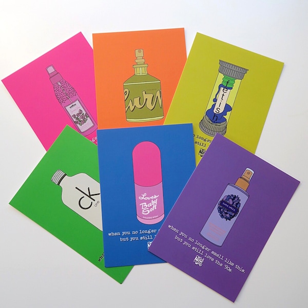 Smells Like the '90s Art Cards || Nostalgic Perfume Collection