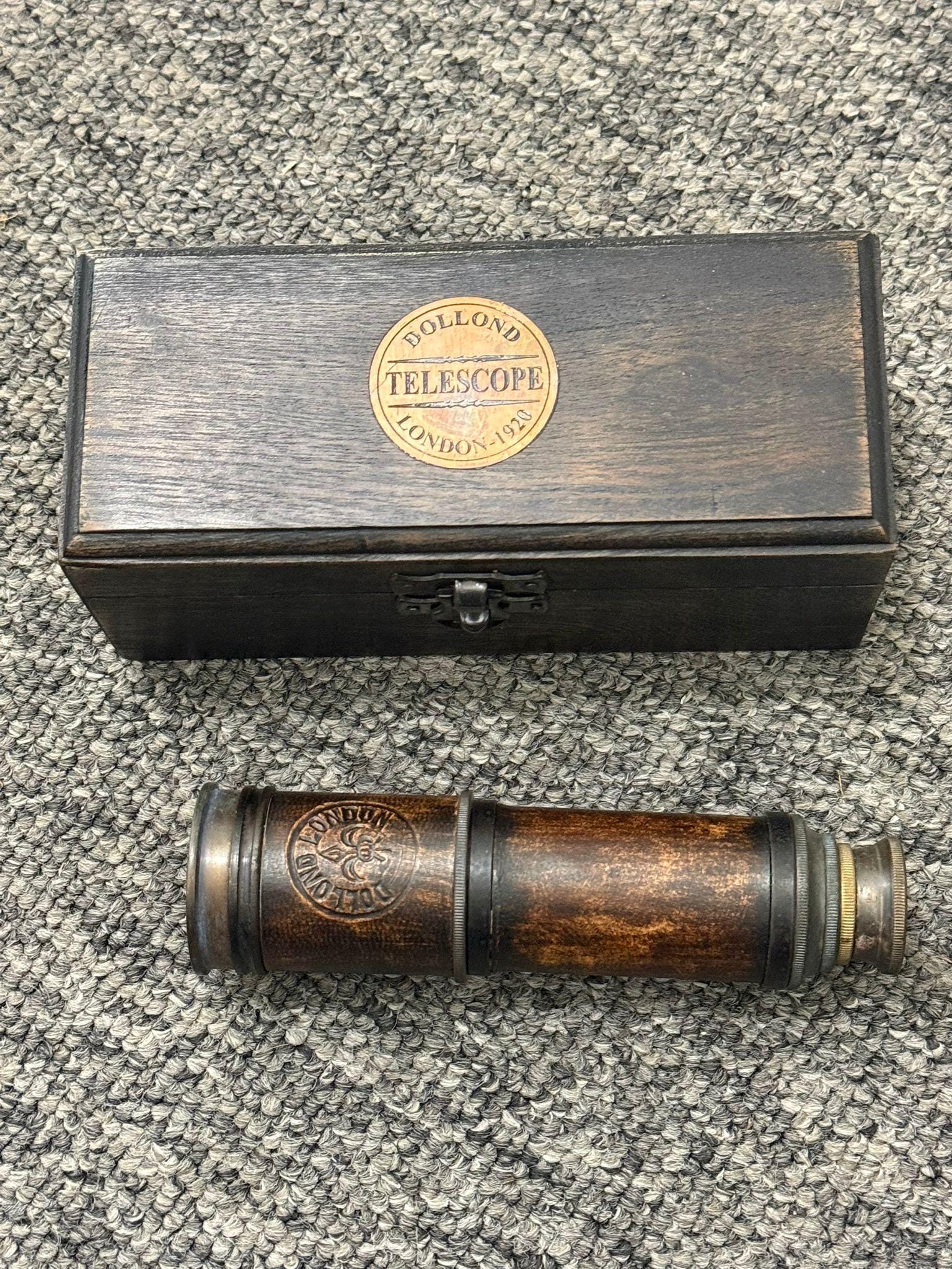 マリンアンティーク望遠鏡 16インチ 真鍮と革の海上用望遠鏡 - Etsy 日本