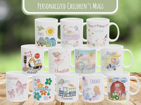 Personalized Hot Chocolate Mug, Custom Name Mug, Christmas Gift, Kid Mug, Birthday Mug Gift