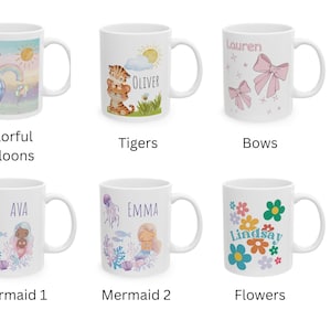 Personalized Hot Chocolate Mug, Custom Name Mug, Christmas Gift, Kid Mug, Birthday Mug Gift image 4
