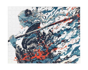 Japanese Girl Fighting Monsters Jigsaw Puzzle