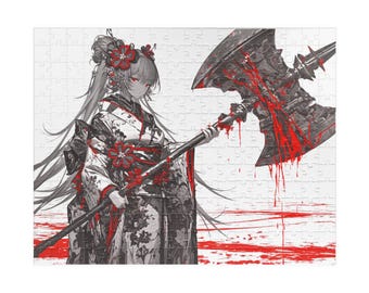 Fantasy Warrior Jigsaw Puzzle, Japanese Anime Art