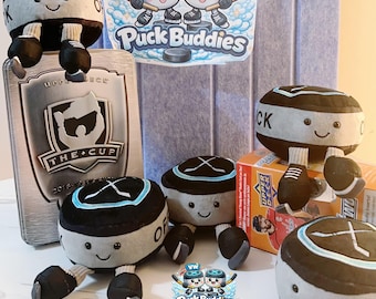 Hockey Puck Plush Toy | Bookshelf Decor, Keychain (Personalized Available)