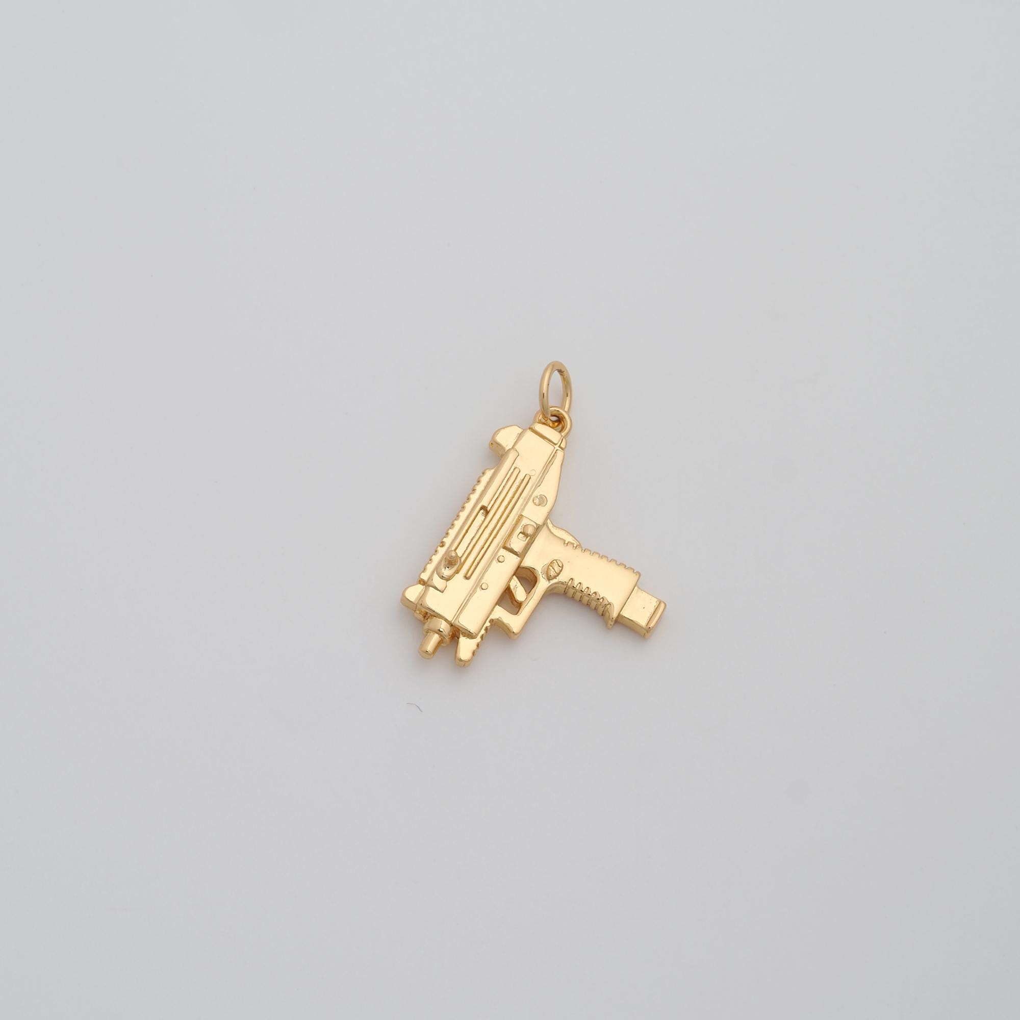 Gold Uzi Pendant - Etsy Australia