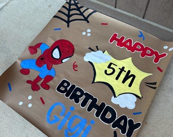 Spider-Man Birthday Banner